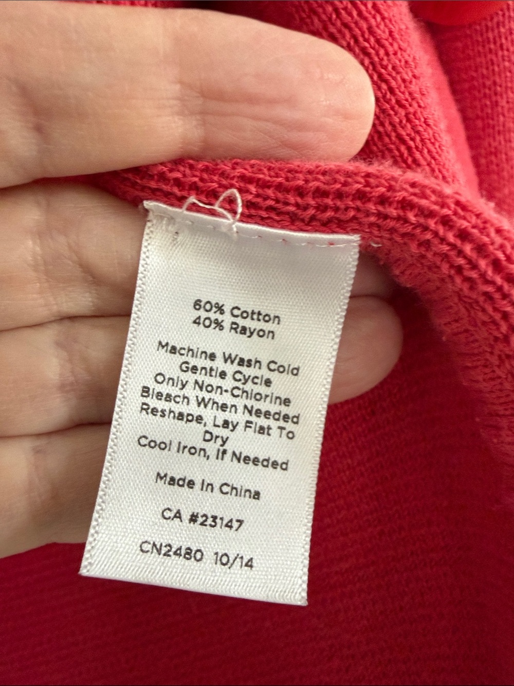 Talbots size M petite coral sweater jacket, EUC - Picture 6 of 6